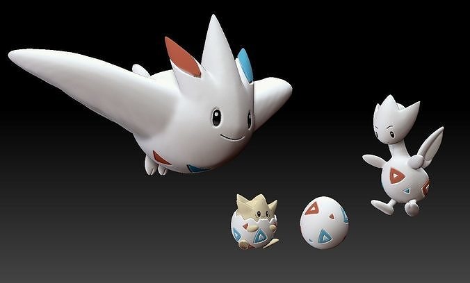 Pokemon Togepi Togetic Togekiss 3D print model