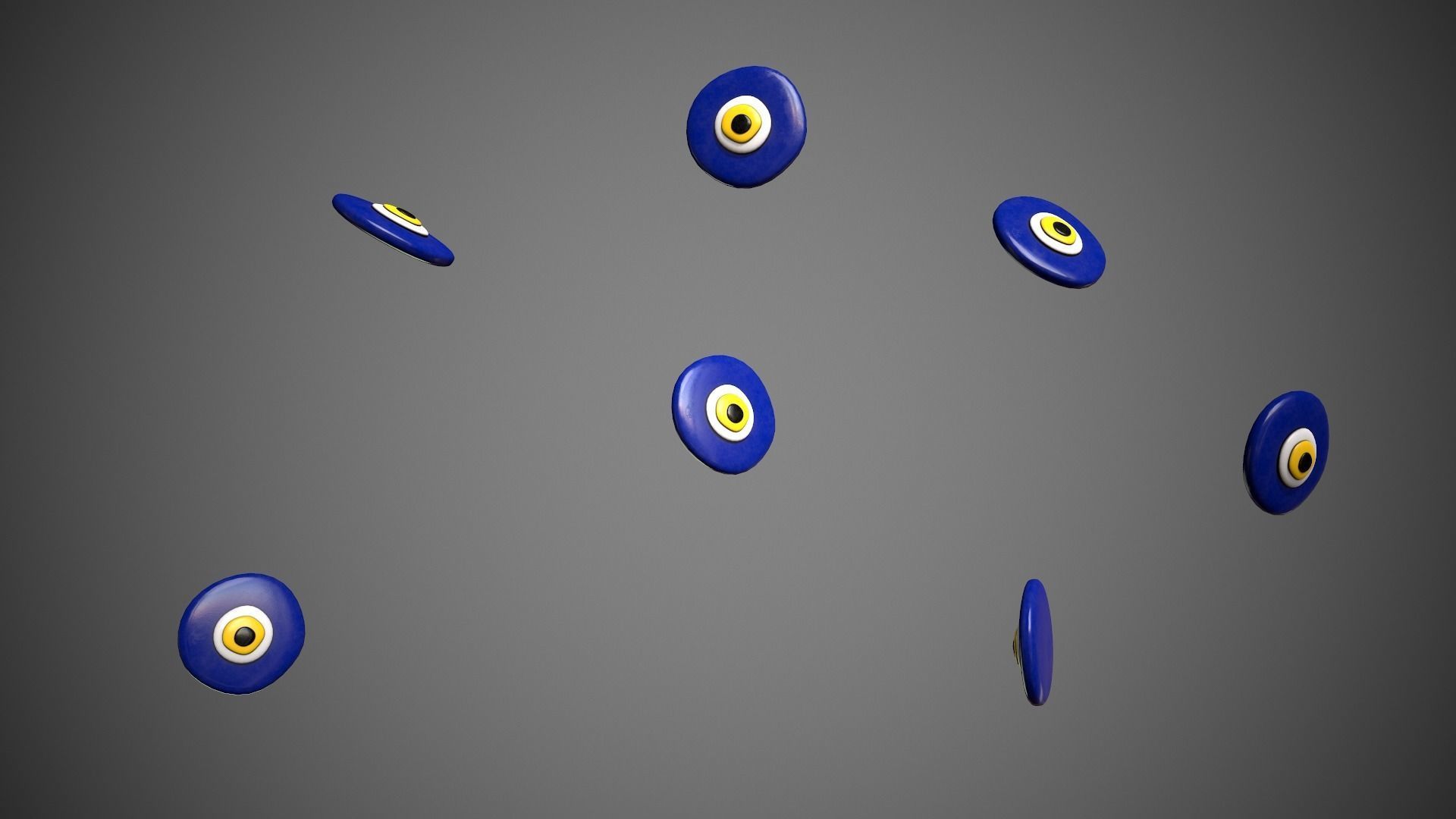 Evil Eye Low-poly 3D model_6