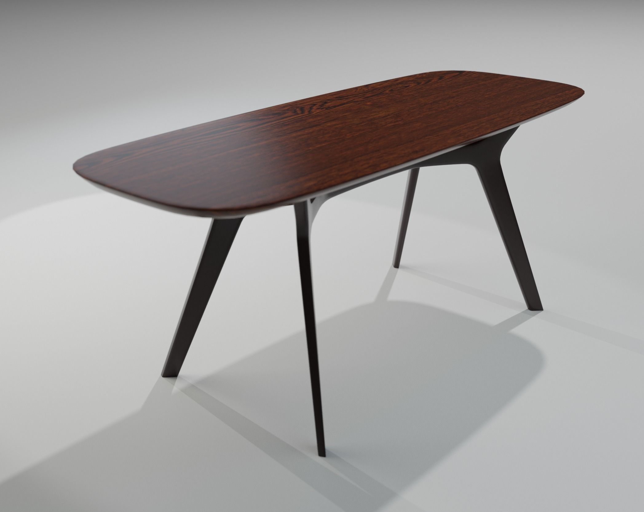 minimalism dinner table Free 3D model_1