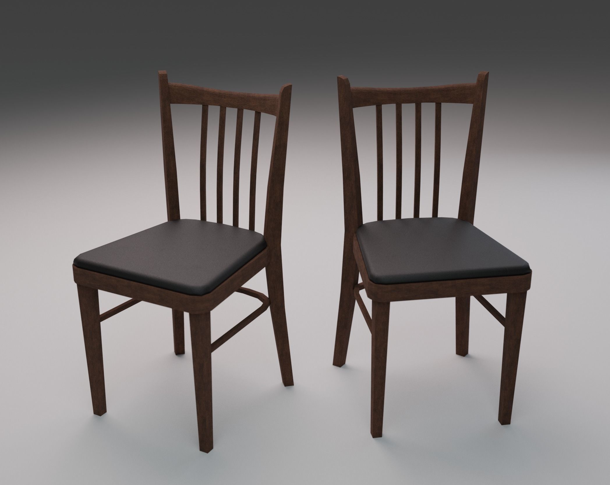 minimalism dinner table Free 3D model_2