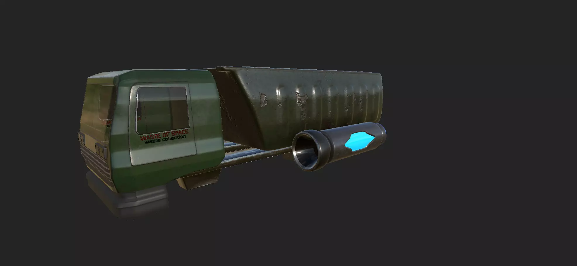 Sci-fi Garbage Truck 3D model_0
