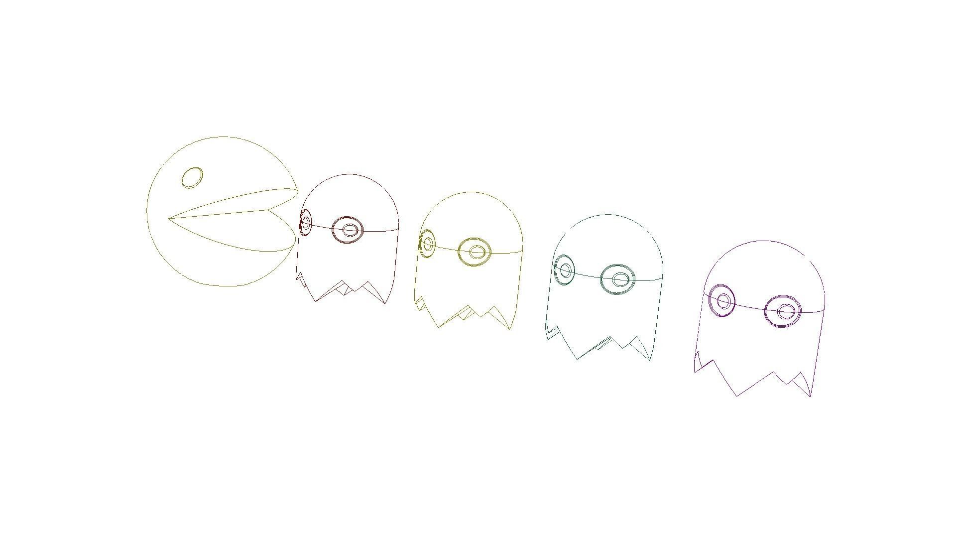 PACMAN AND ITS CUTE ENEMIES 3D print model_7