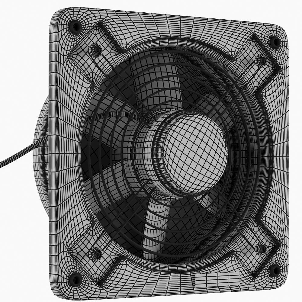 air circulation Low-poly 3D model_7