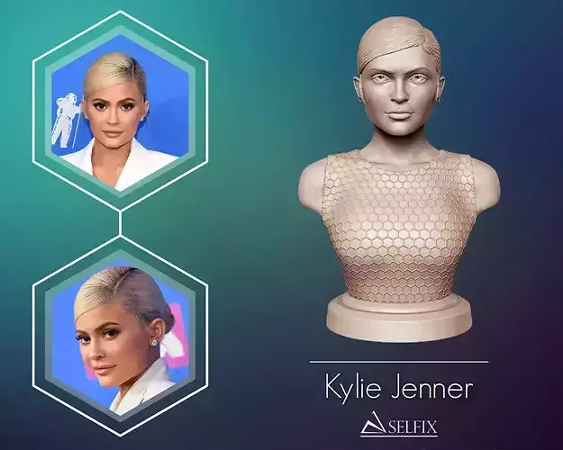 Kylie Jenner portrait sculpture 3D print model
