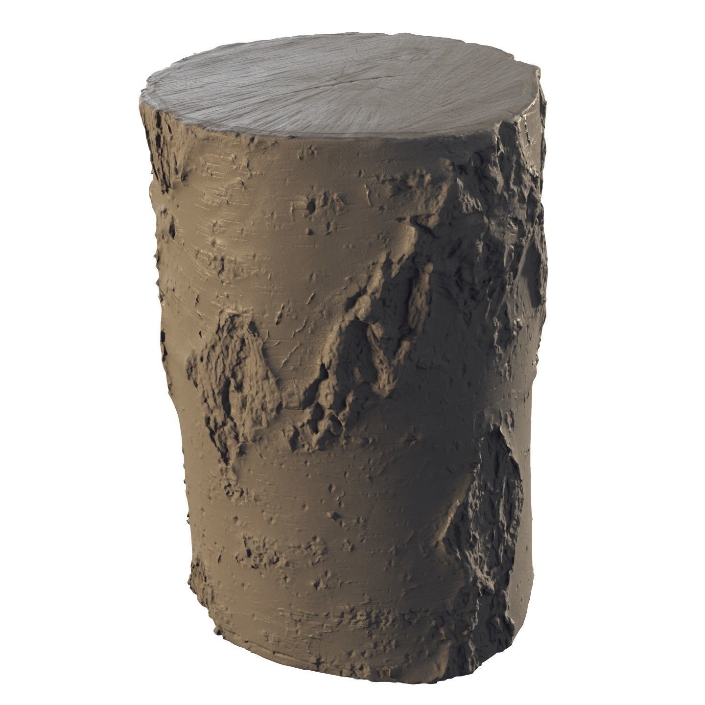 8k birch stump 3D model_7