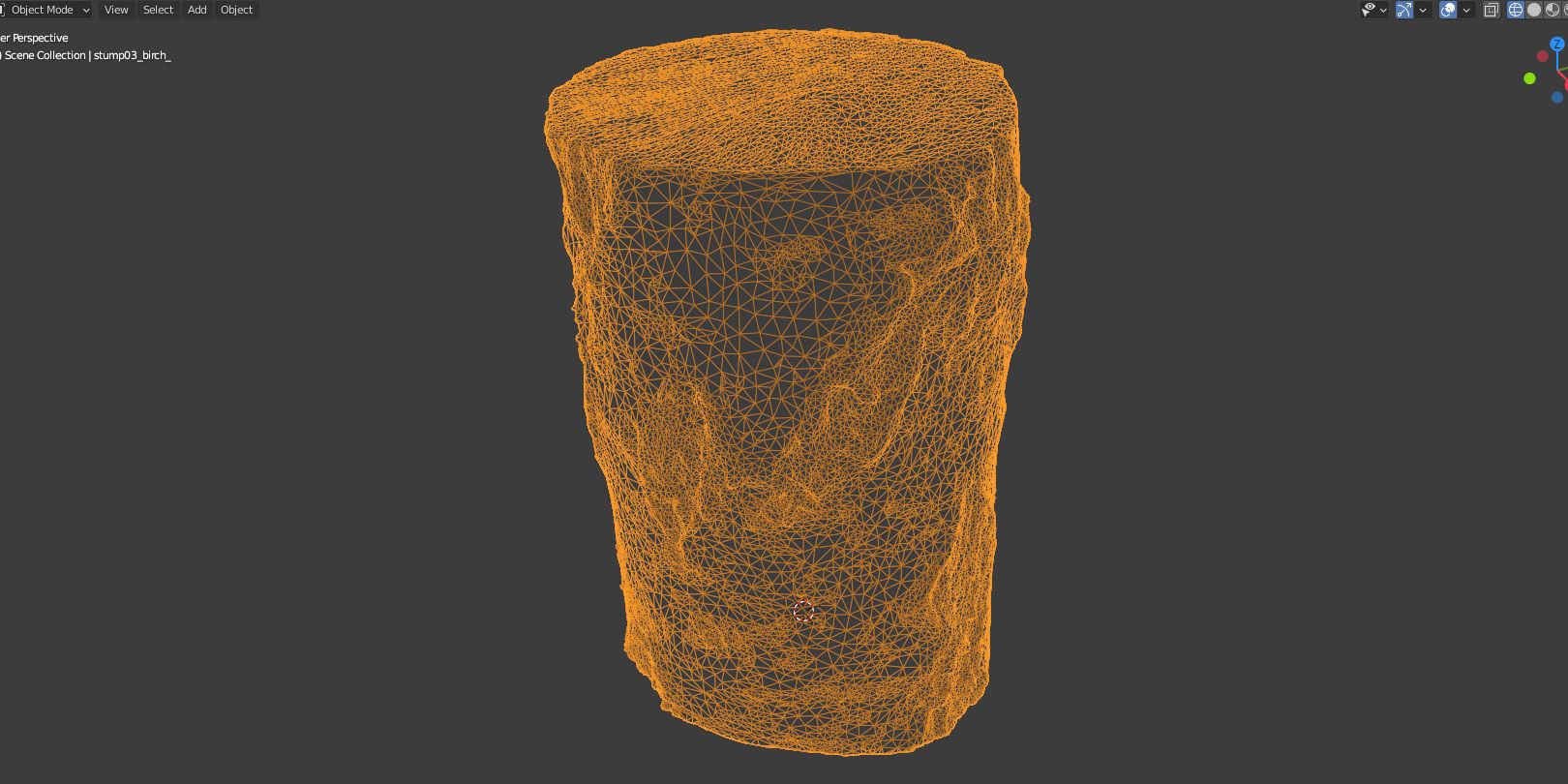 8k birch stump 3D model_18