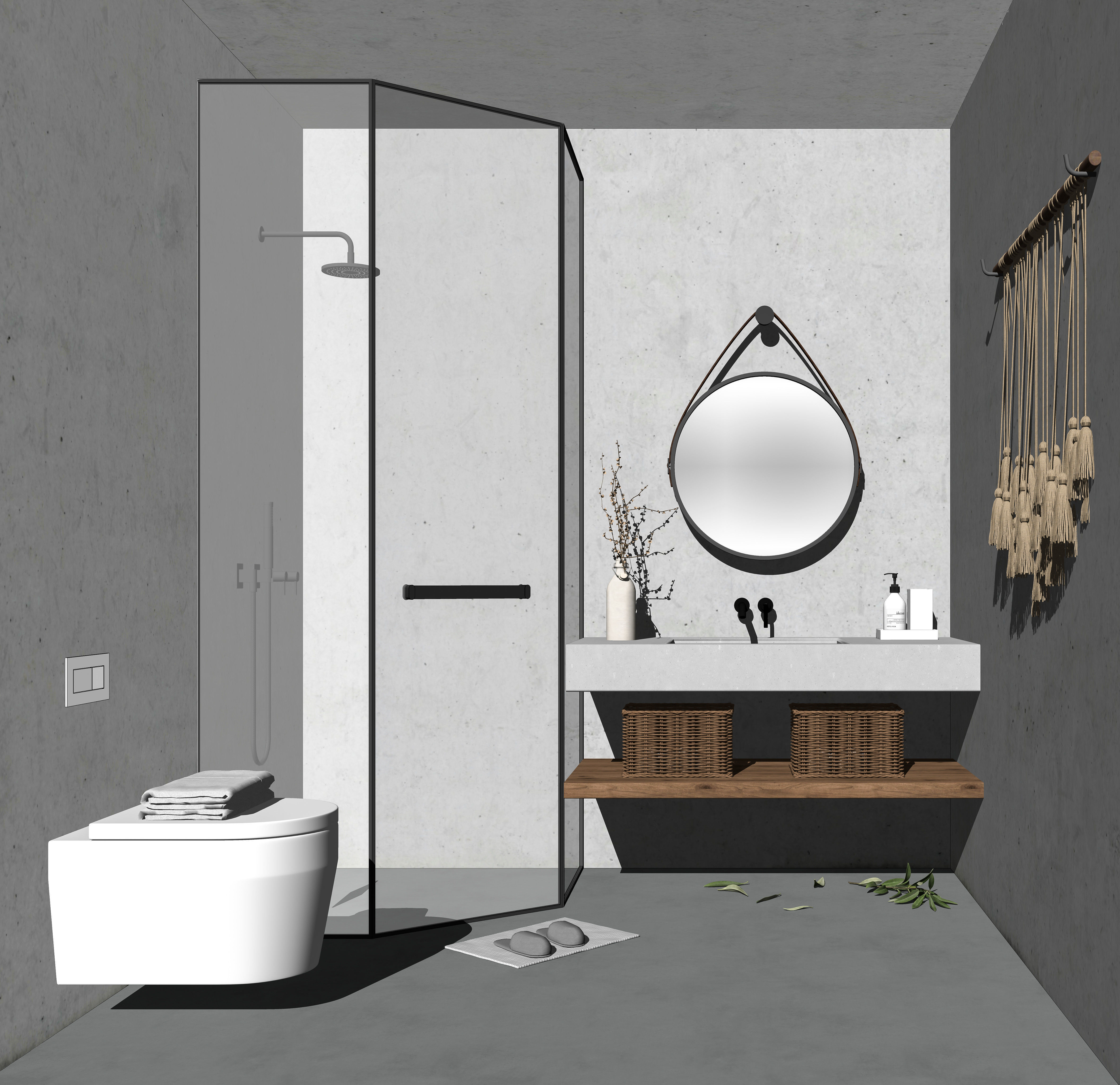 23  Sets Of  Bathroom  sketchup Model  INTERIOR DESIGN 3D model_9