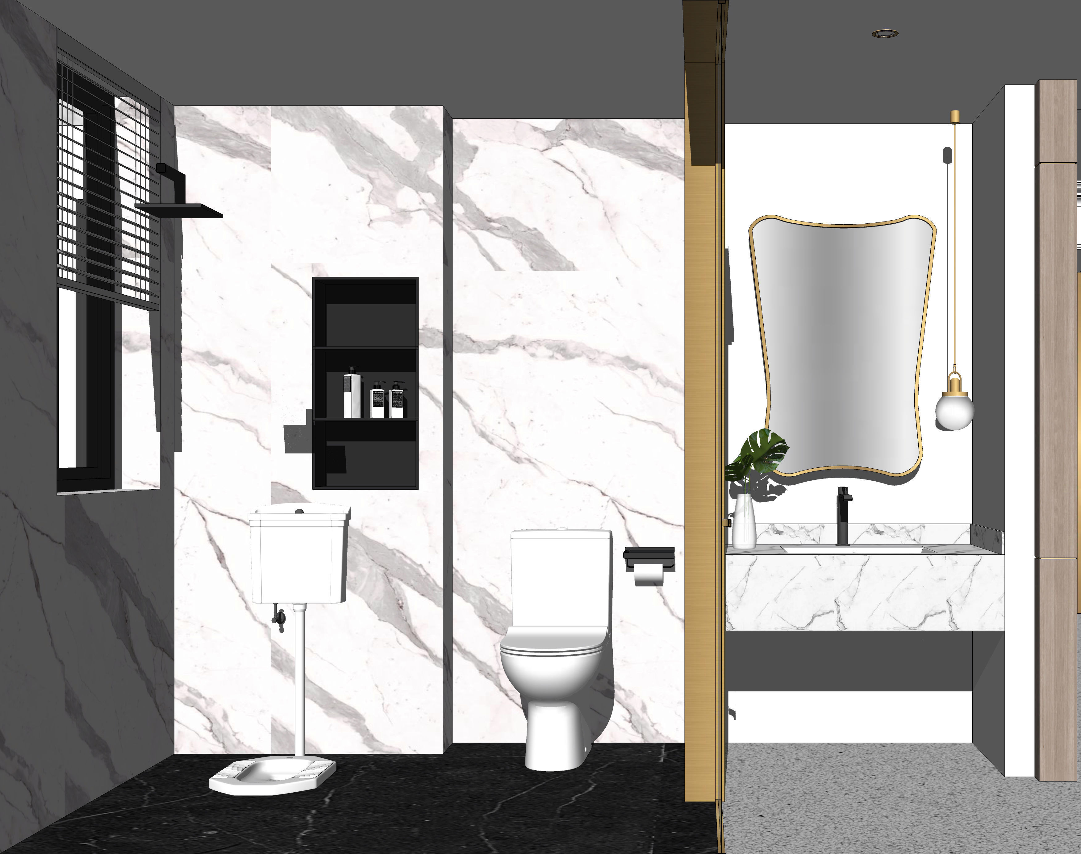 23  Sets Of  Bathroom  sketchup Model  INTERIOR DESIGN 3D model_26
