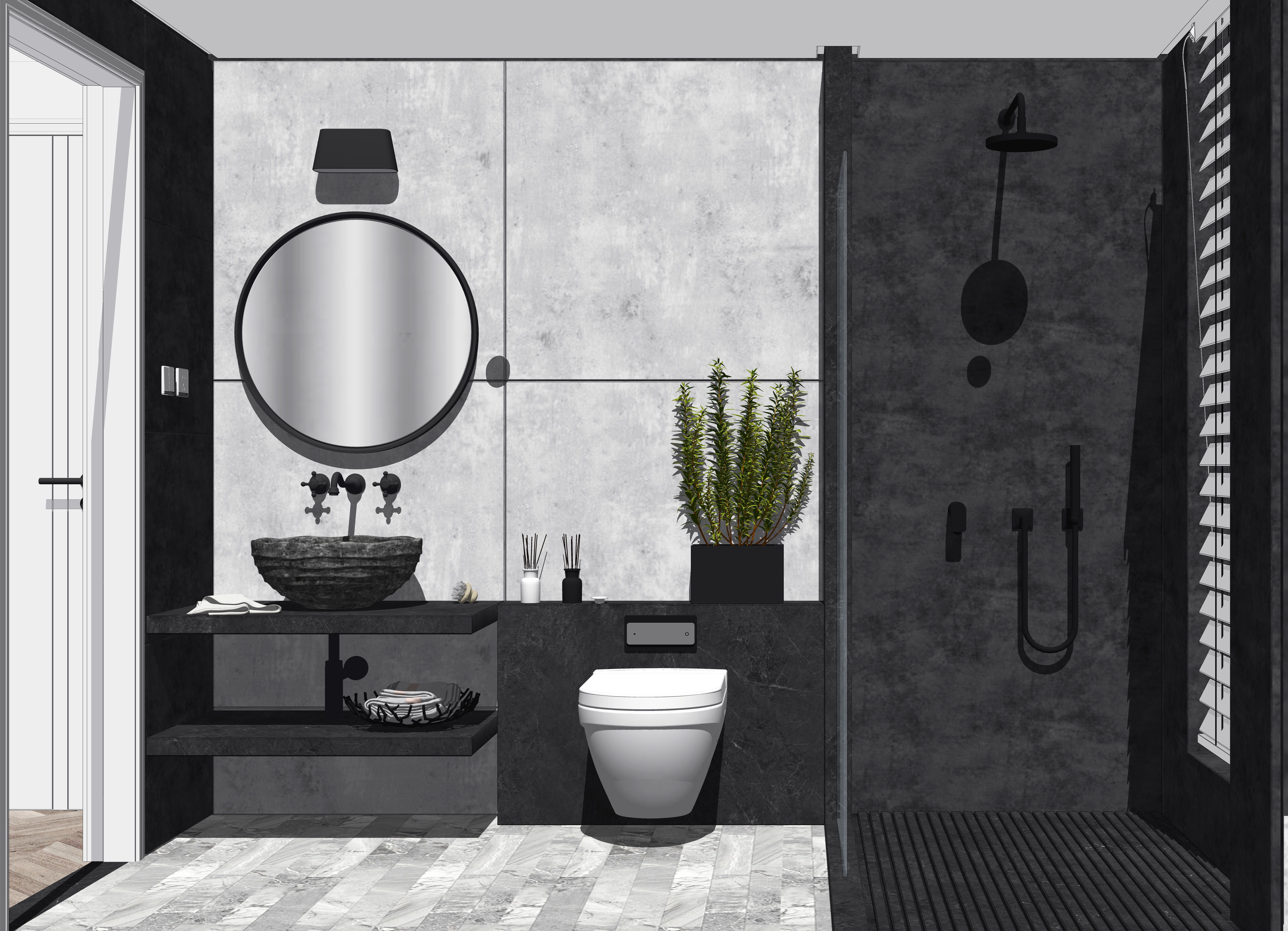 23  Sets Of  Bathroom  sketchup Model  INTERIOR DESIGN 3D model_19