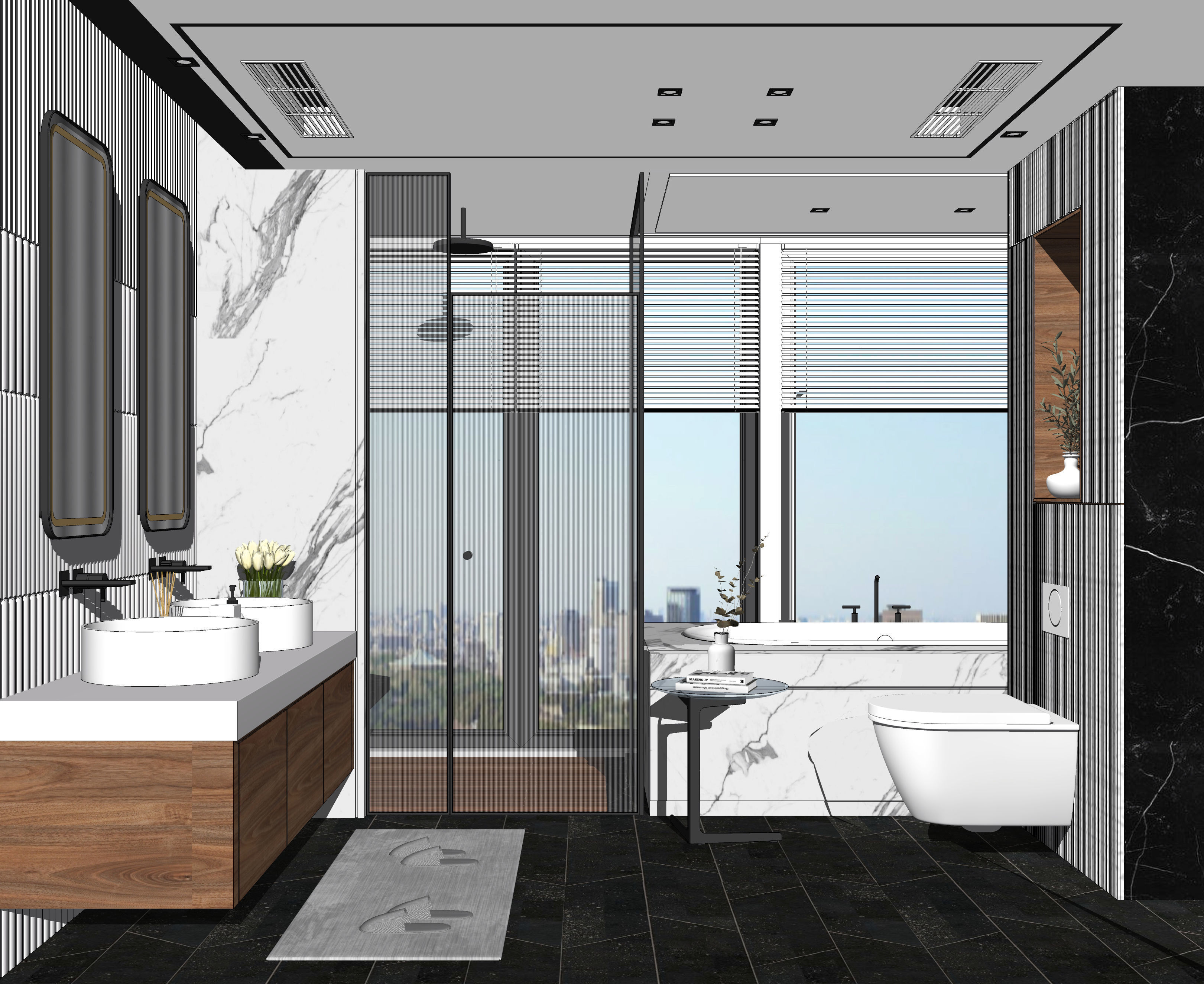 23  Sets Of  Bathroom  sketchup Model  INTERIOR DESIGN 3D model_24