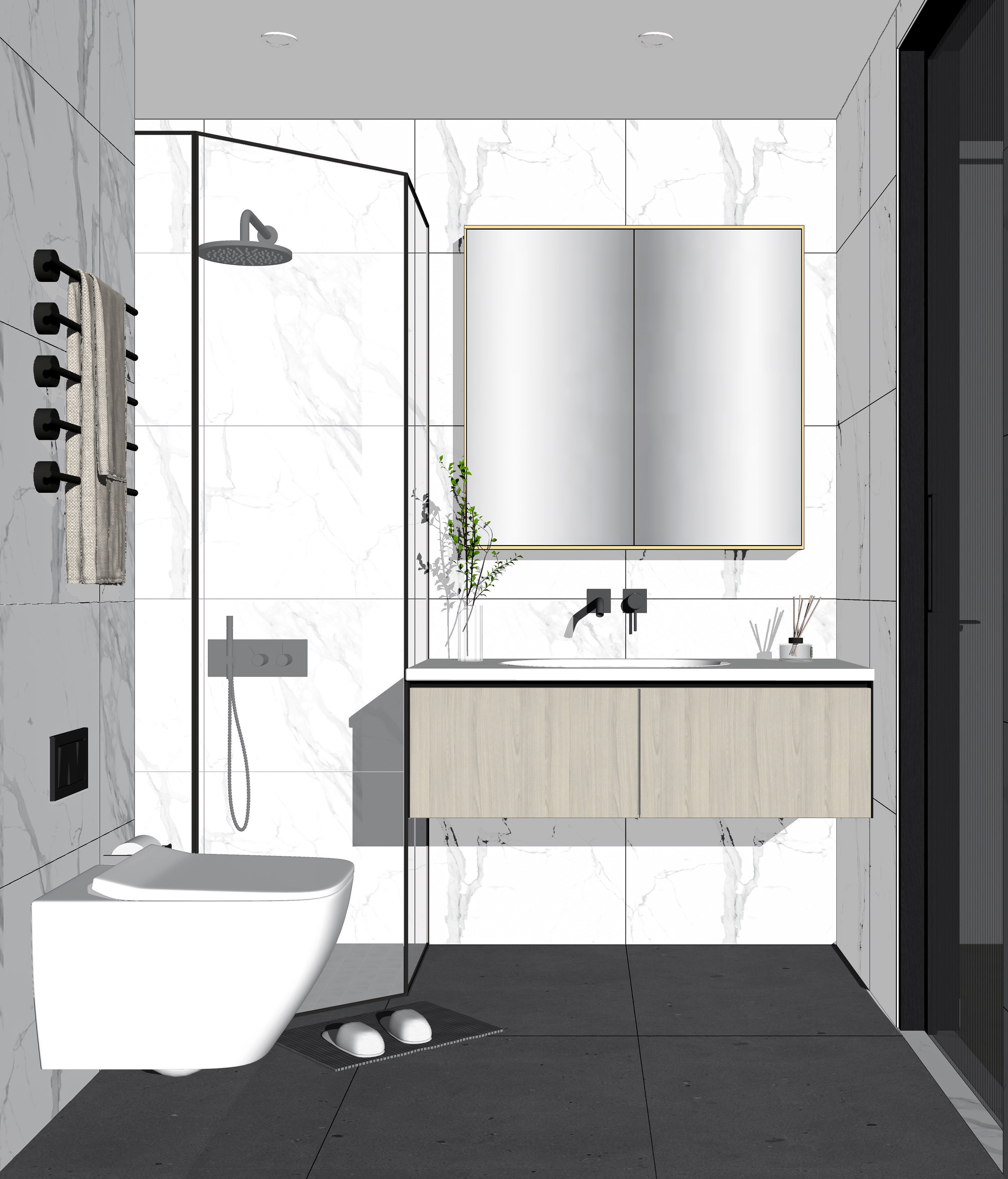 23  Sets Of  Bathroom  sketchup Model  INTERIOR DESIGN 3D model_28