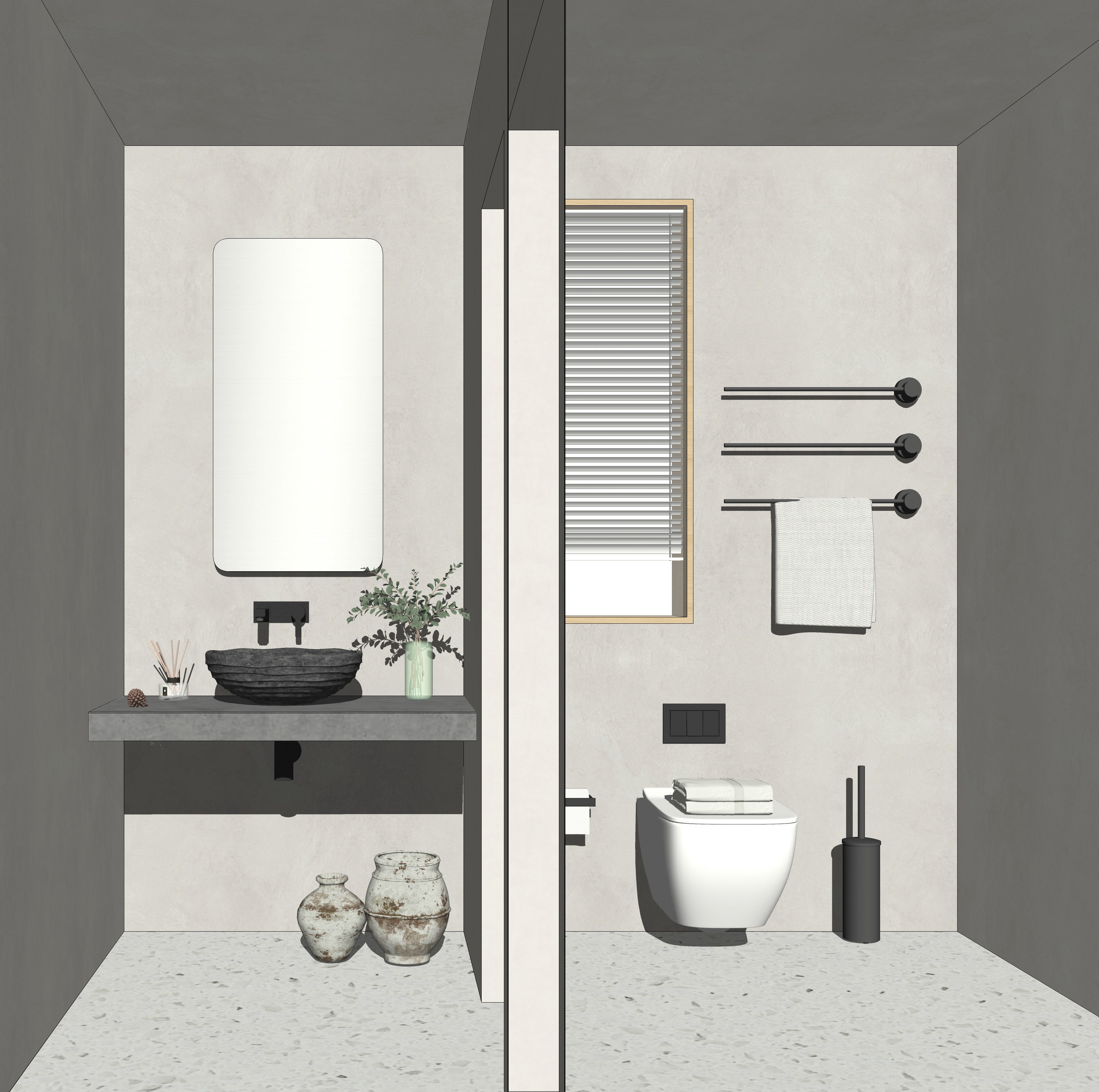 23  Sets Of  Bathroom  sketchup Model  INTERIOR DESIGN 3D model_7