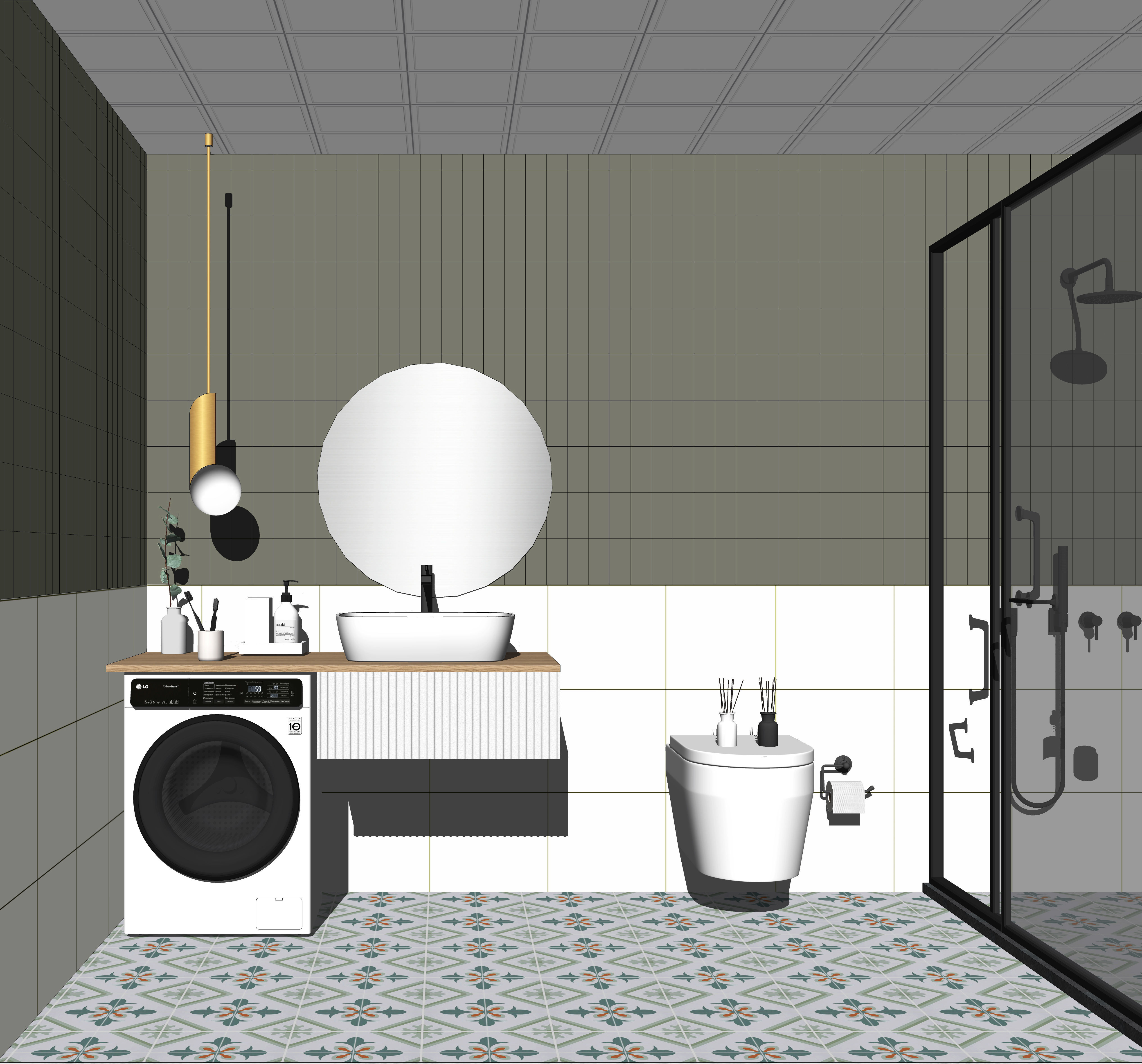 23  Sets Of  Bathroom  sketchup Model  INTERIOR DESIGN 3D model_13
