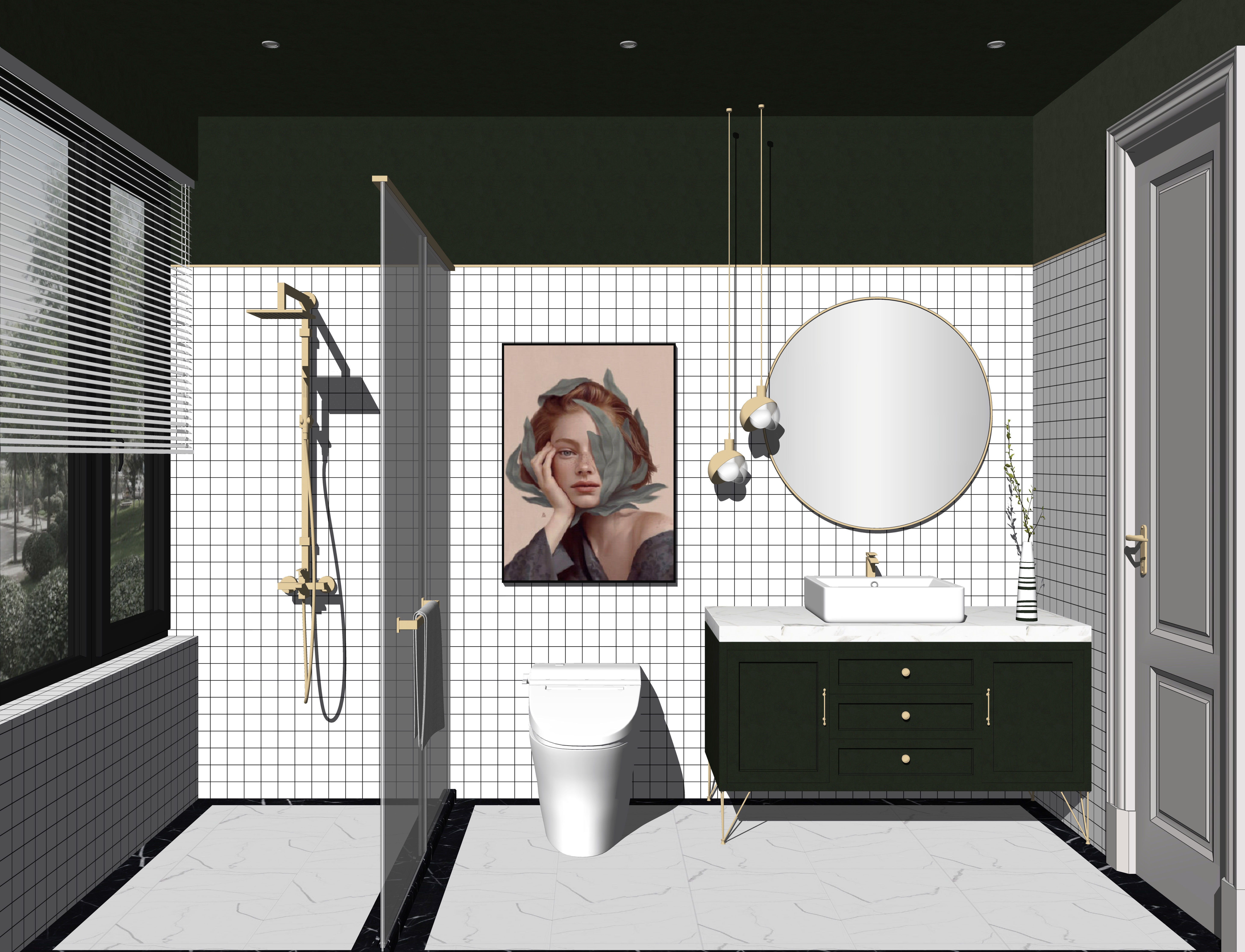 23  Sets Of  Bathroom  sketchup Model  INTERIOR DESIGN 3D model_12