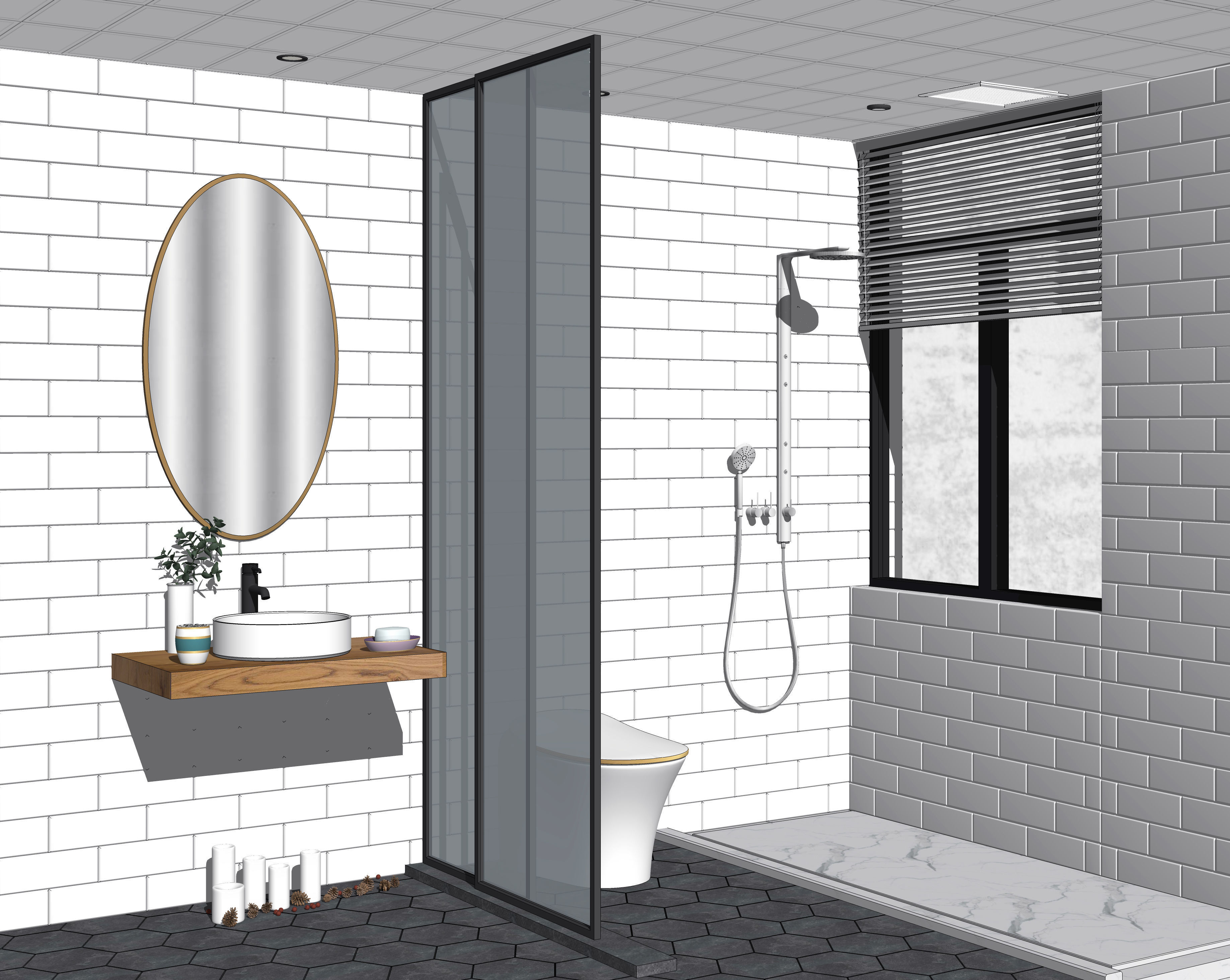 23  Sets Of  Bathroom  sketchup Model  INTERIOR DESIGN 3D model_29