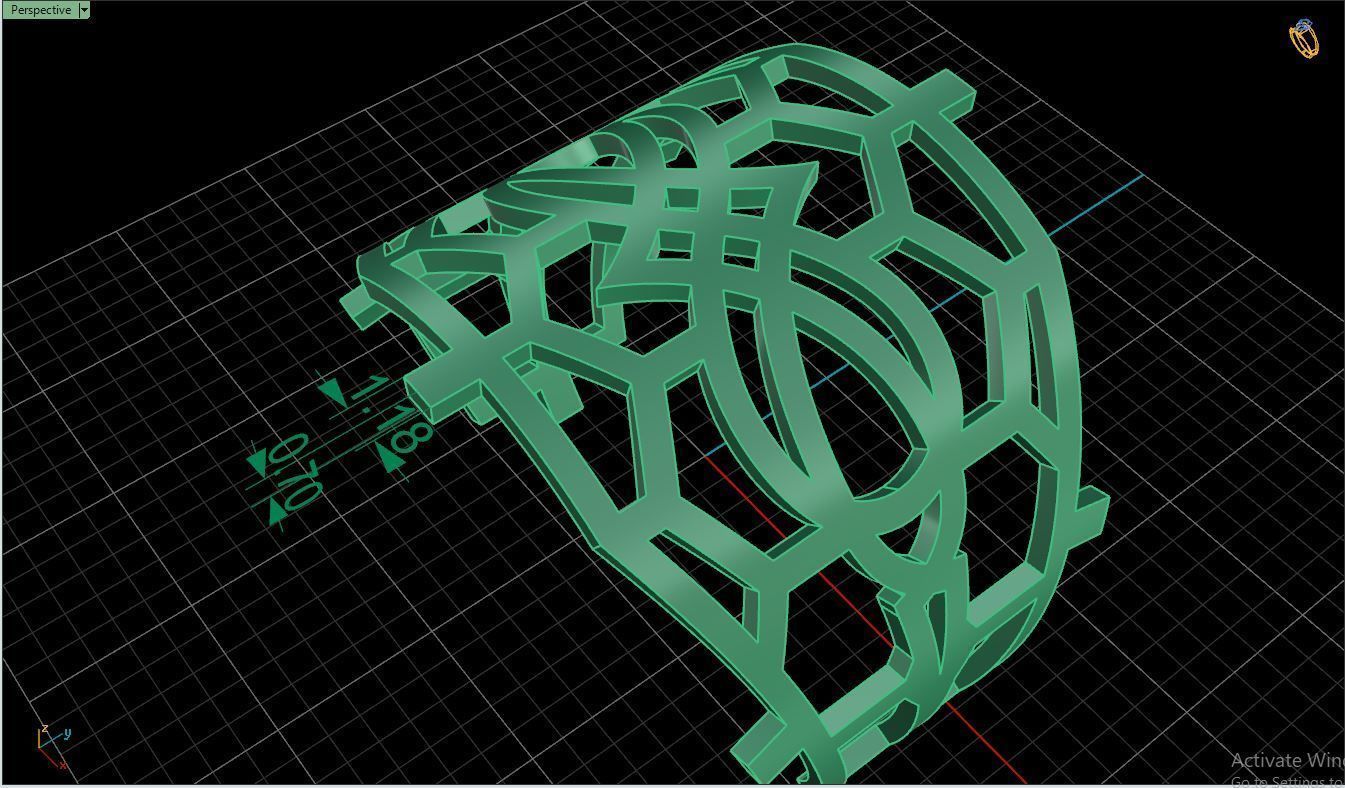 Ring M10   Mens luxury ring with enamel and gems 3D print model_14