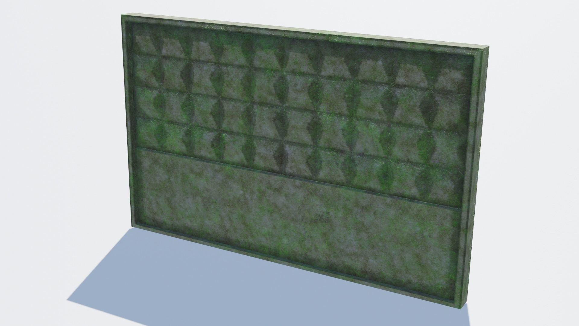 Old Concrete Fence Low-poly 3D model_5