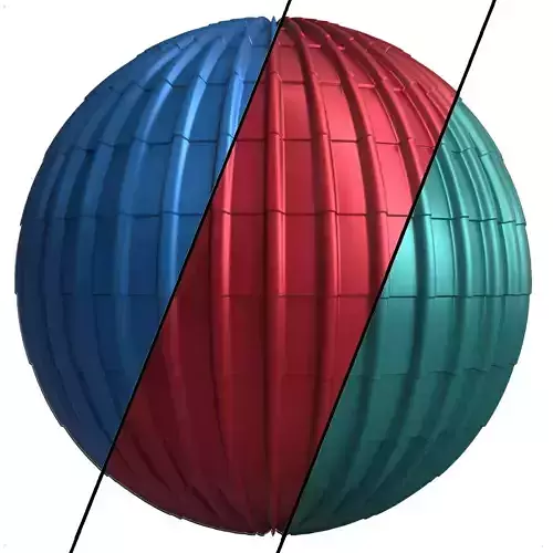 Roof Tile Materials 27- By 3 color Pbr By Sbsar 4k