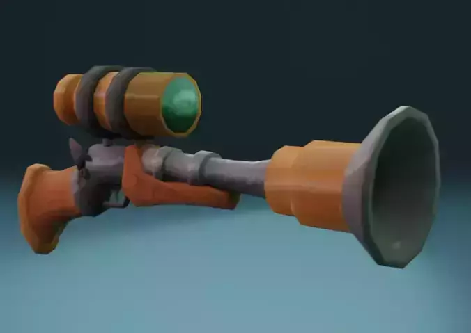 Gameready stylized blunderbuss
