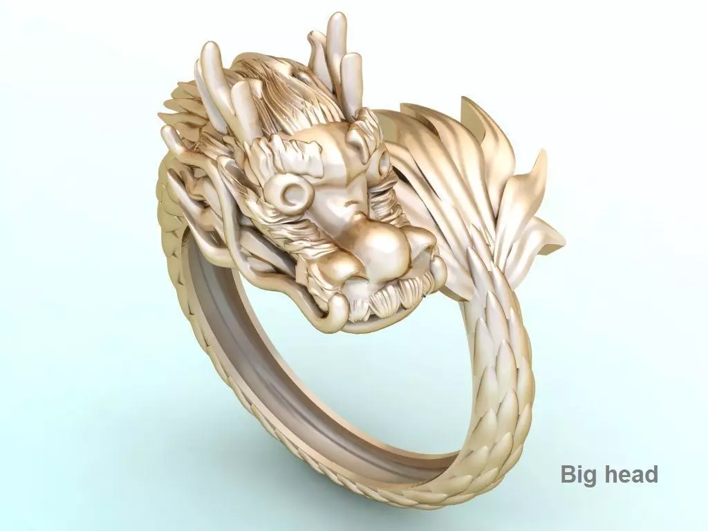 Dragon rings - Dragon Roll ring - N733 3D print model