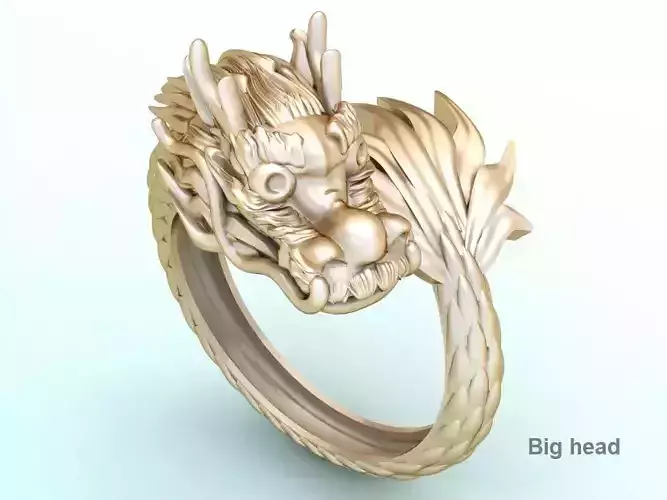 Dragon rings - Dragon Roll  ring - N733