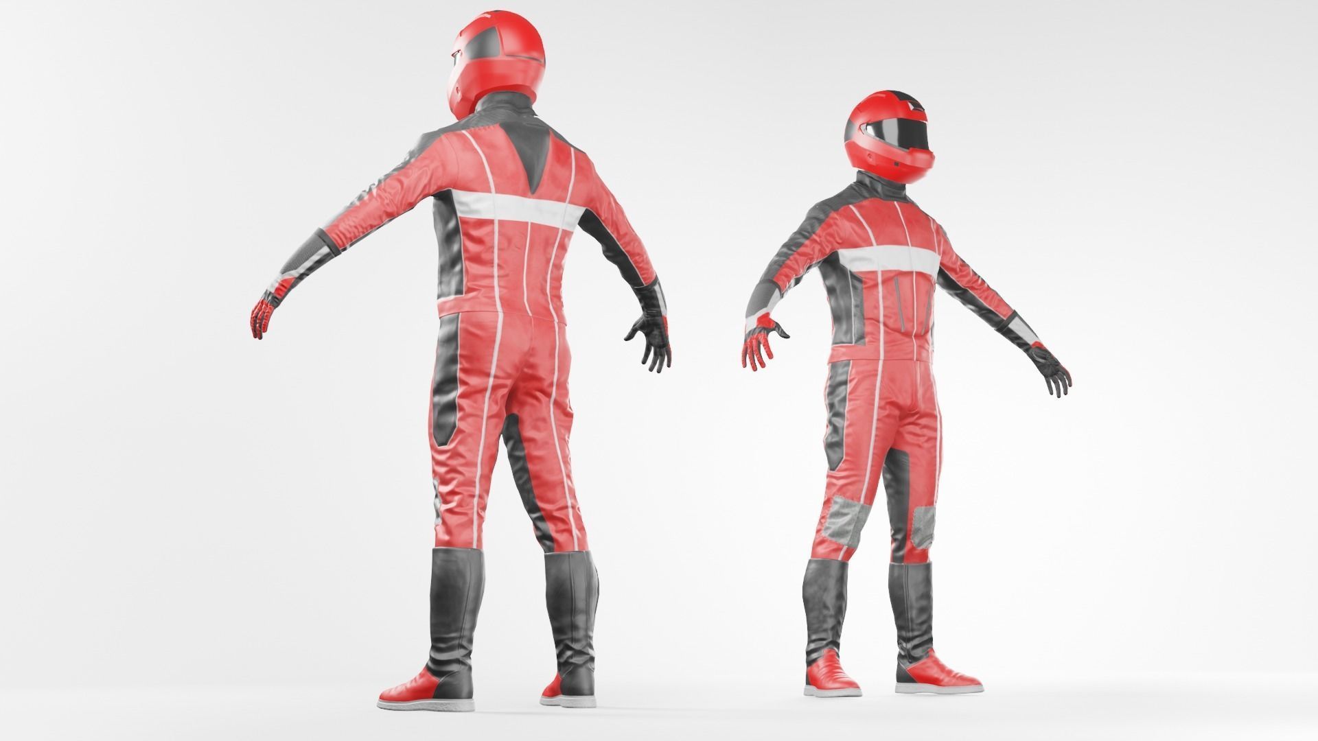 Bike Rider Rigged Low-poly 3D model_3