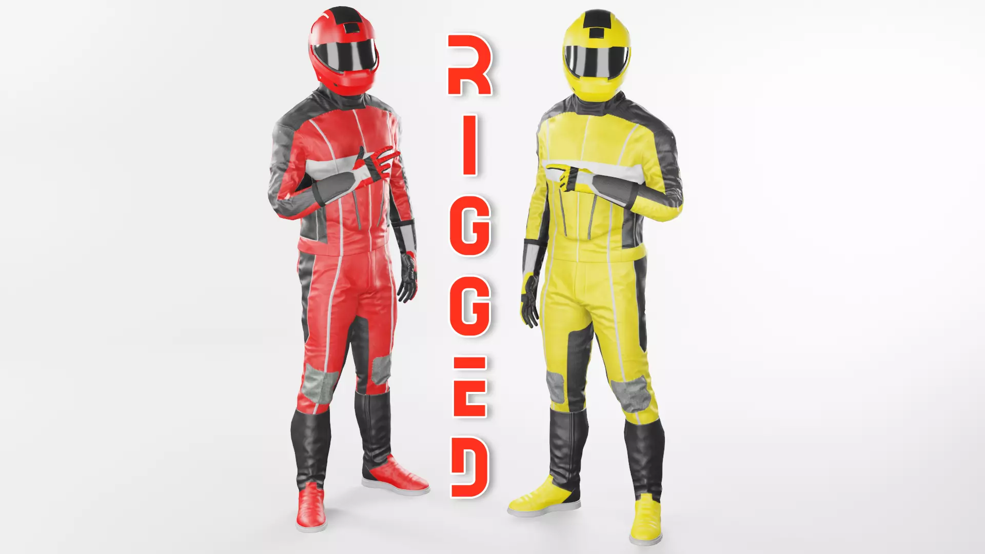 Bike Rider Rigged Low-poly 3D model_0