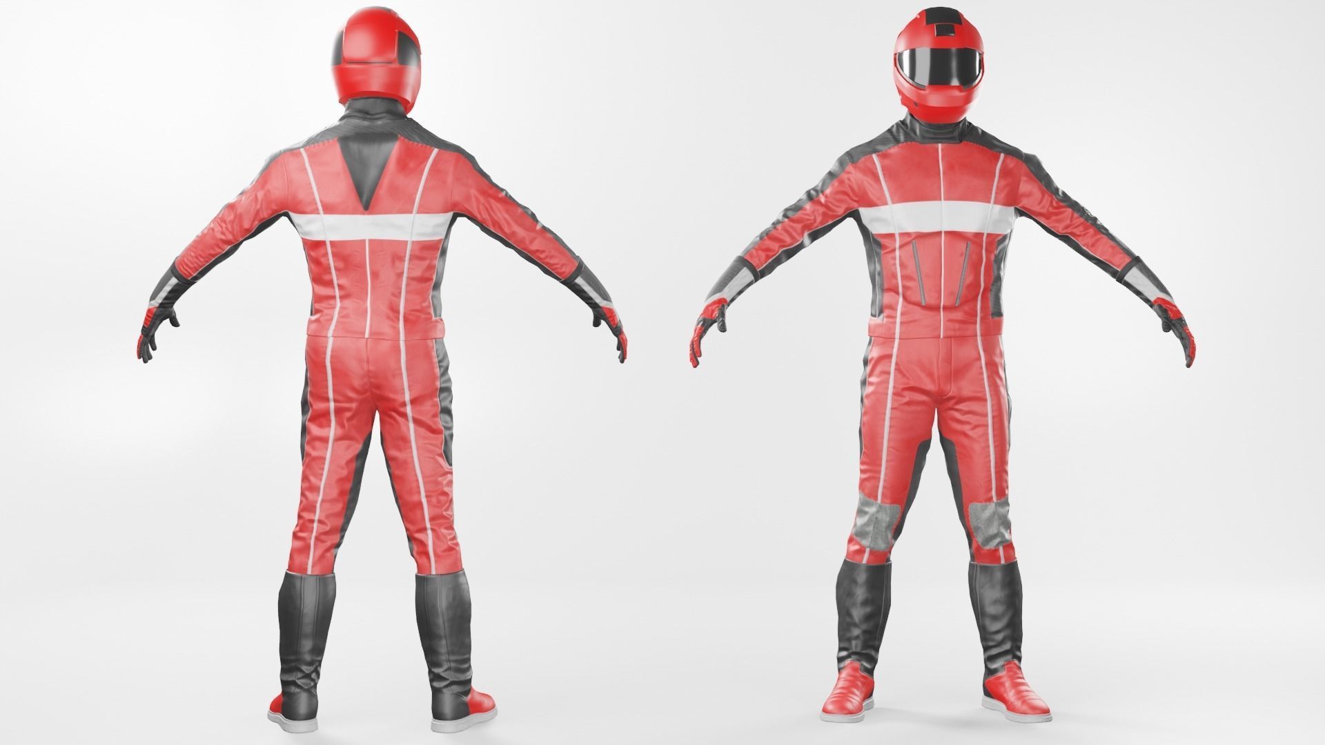 Bike Rider Rigged Low-poly 3D model_1