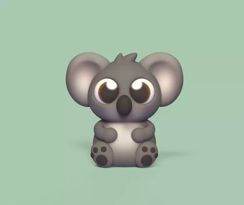 Koala Big Eyes 3D print model_0