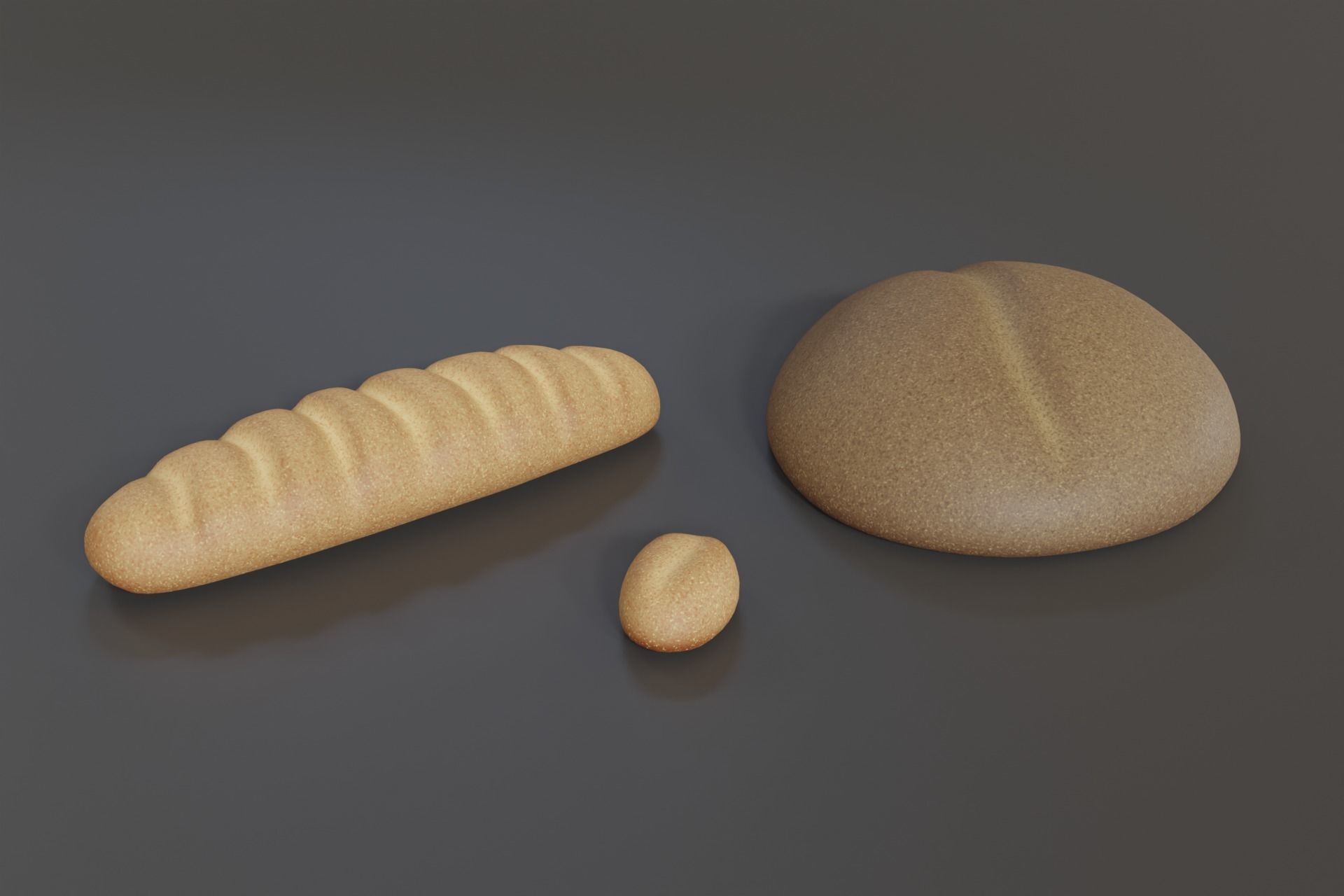 Food Set pumpkin and tomato Low-poly 3D model_7