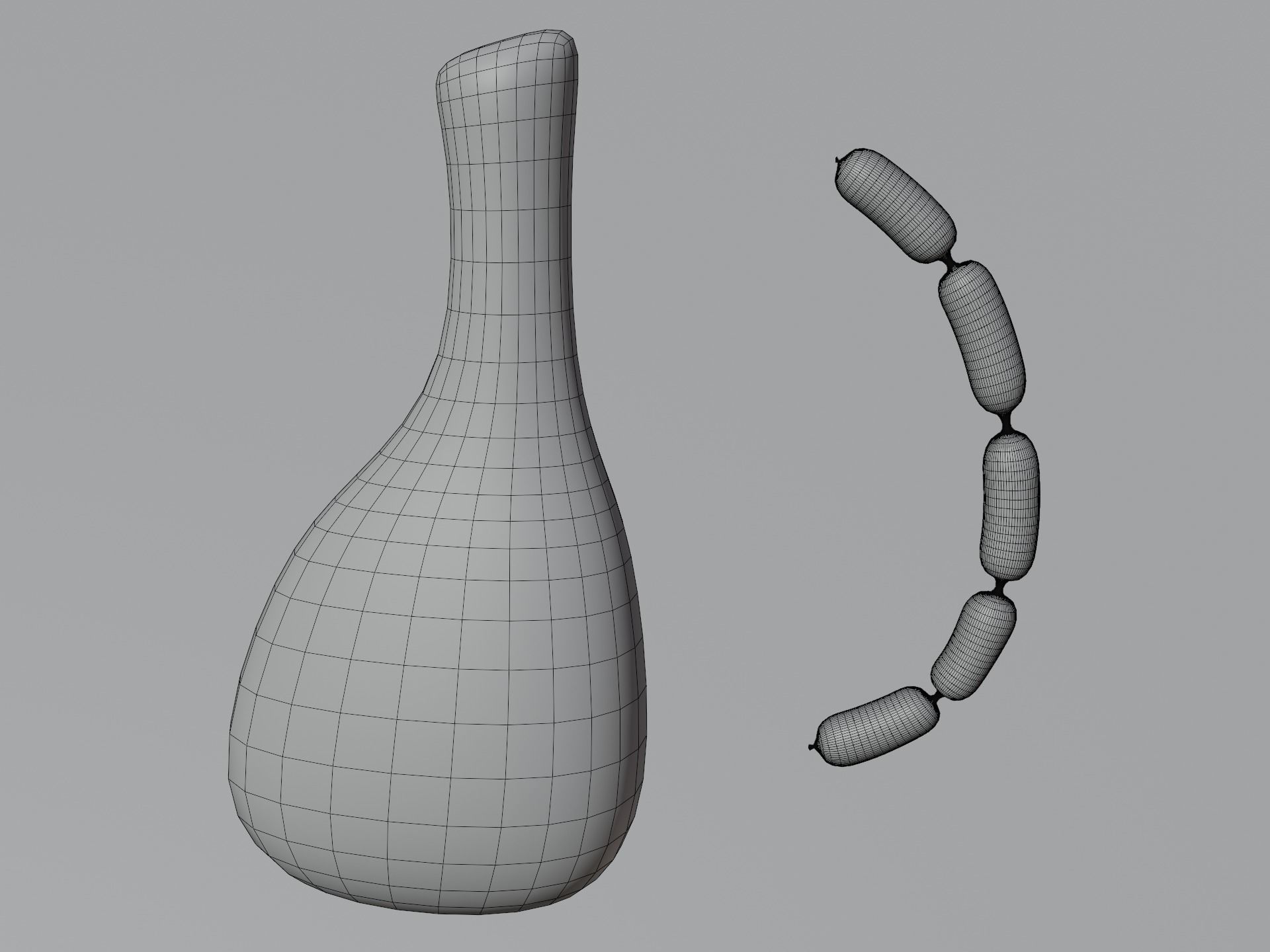 Food Set pumpkin and tomato Low-poly 3D model_17