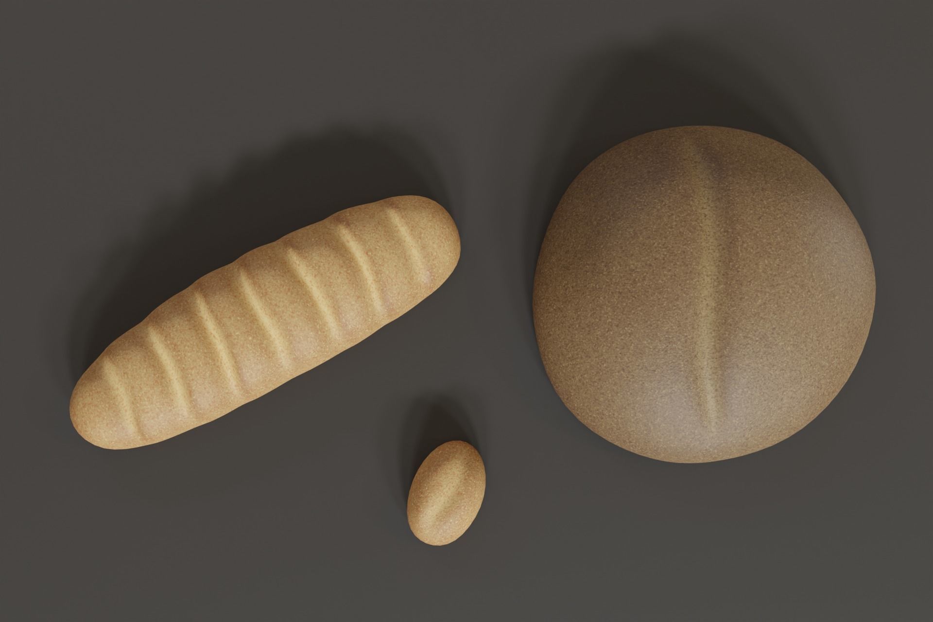 Food Set pumpkin and tomato Low-poly 3D model_8