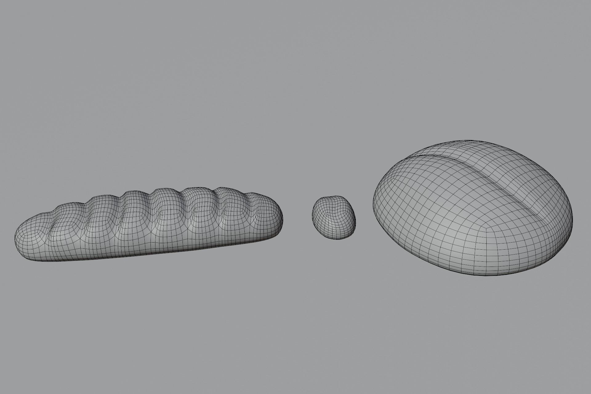 Food Set pumpkin and tomato Low-poly 3D model_15