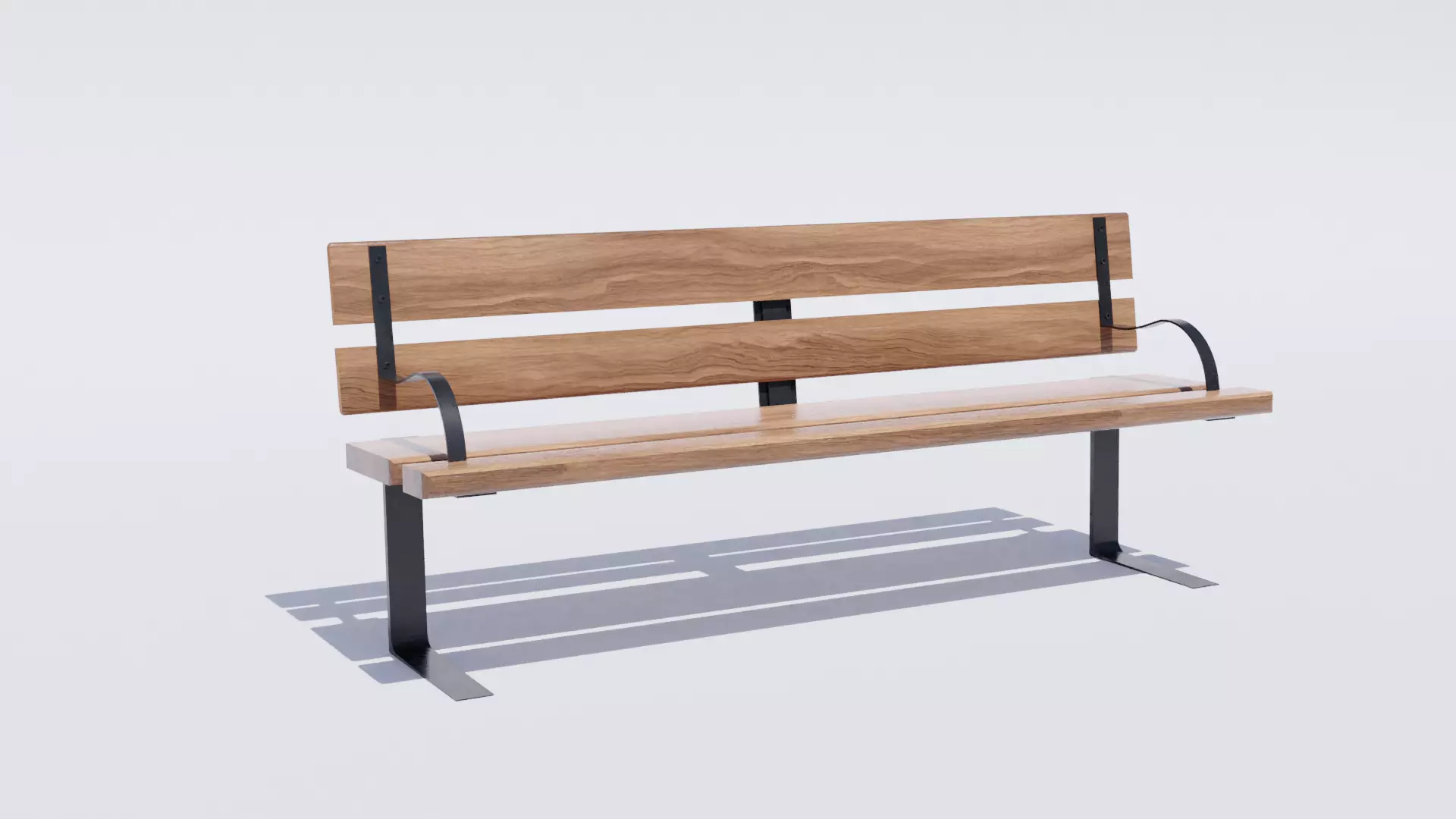 Simple bench Free low-poly 3D model