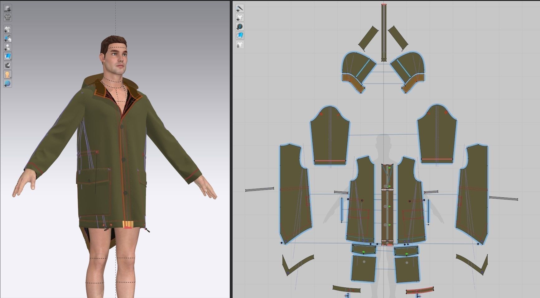 Parka woman in raincoat 3D model_13