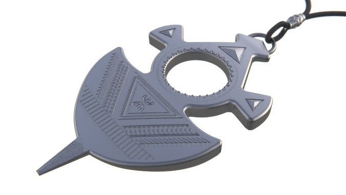TIFINAG TUAREG BERBER PENDANT WITH BAIL 3D PRINT MODEL 3D print model