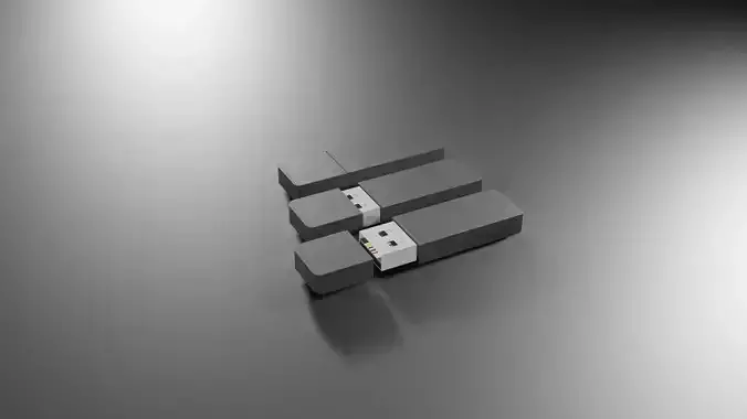USB Flash Drive Low-poly