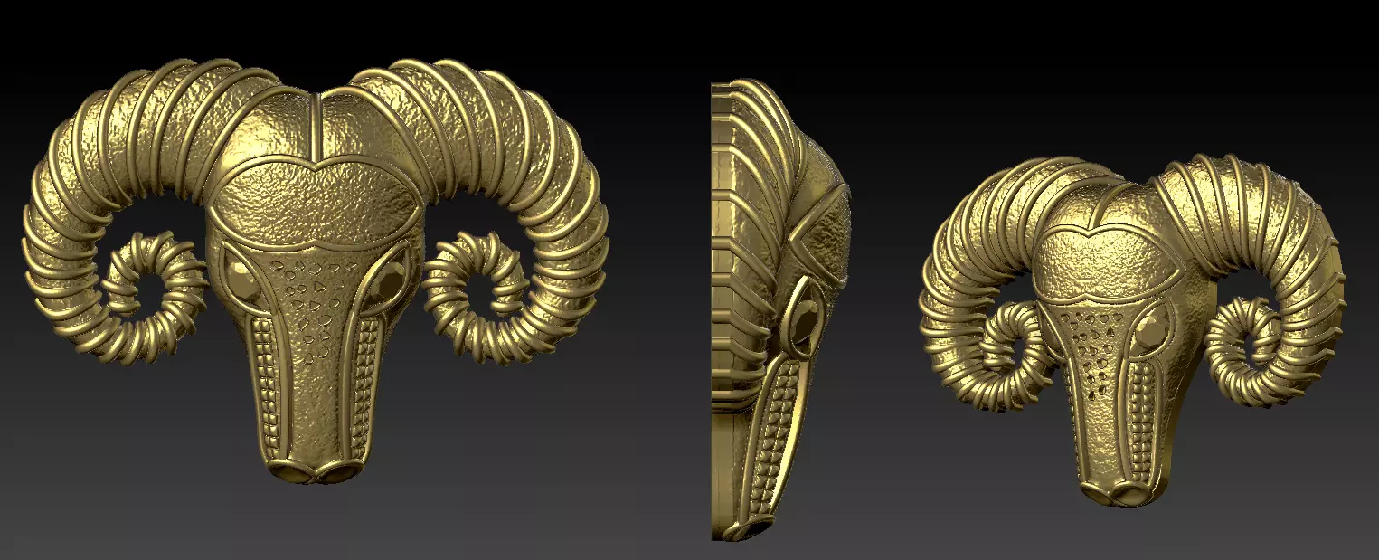 Goat pendent Free 3D model