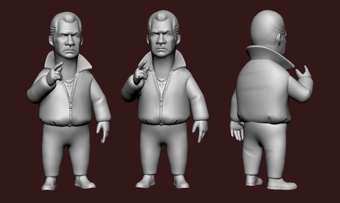 Paulie Gualtieri stylized The Sopranos 3D print model_2