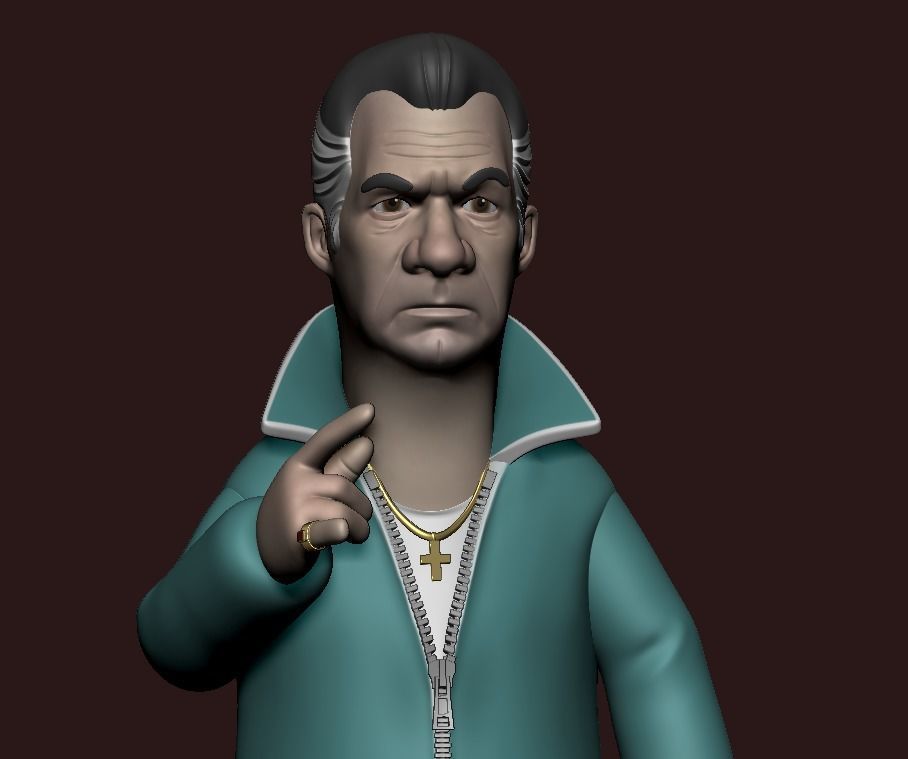 Paulie Gualtieri stylized The Sopranos 3D print model_6