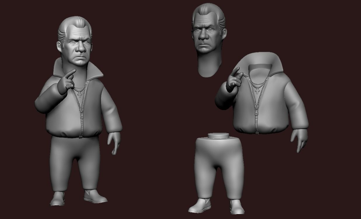 Paulie Gualtieri stylized The Sopranos 3D print model_3
