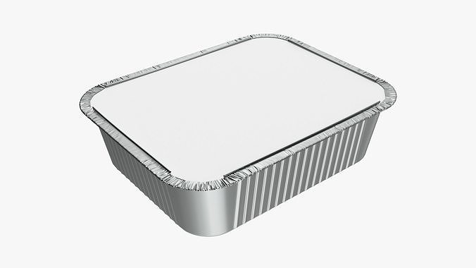 Foil food tray 01 3D model
