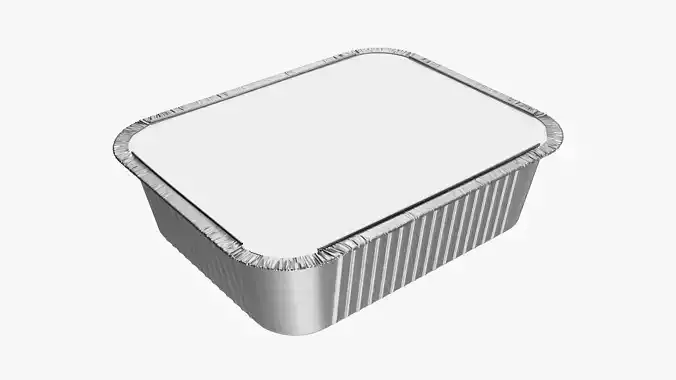 Foil food tray 01 3D model