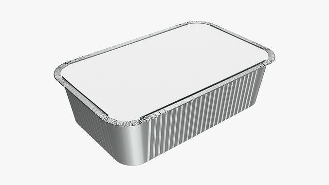 Foil food tray 02 3D model