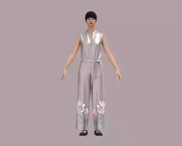 Ladies long Silk dress