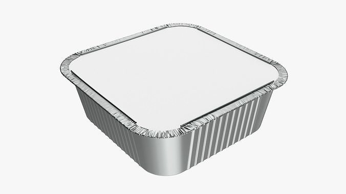 Foil food tray 03 3D model