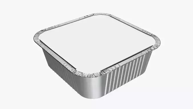 Foil food tray 03 3D model