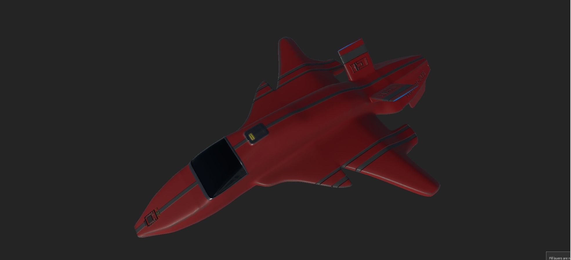 Hornet Space Fighter Free 3D model_3