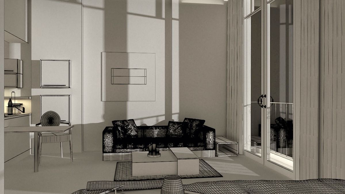 Suite Bed Room 3D model_4