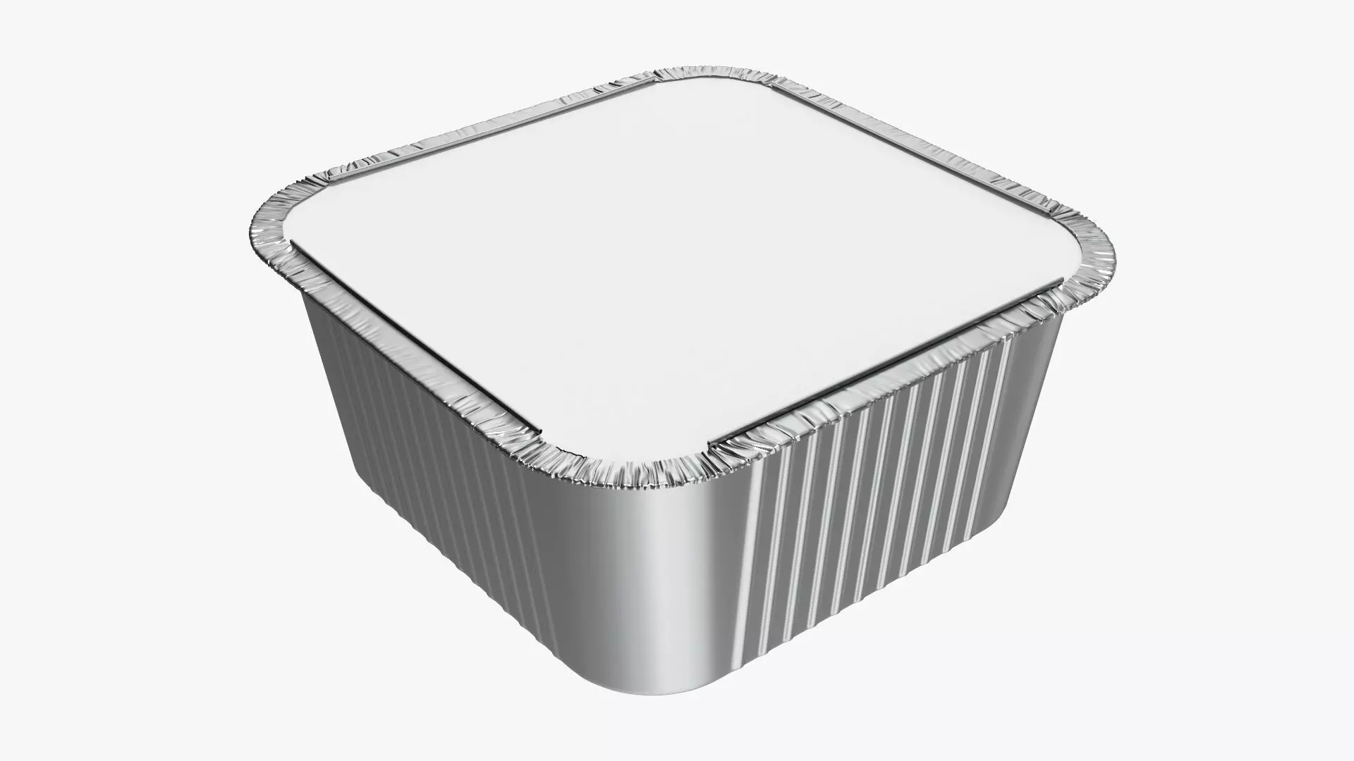 Foil food tray 02 3D model